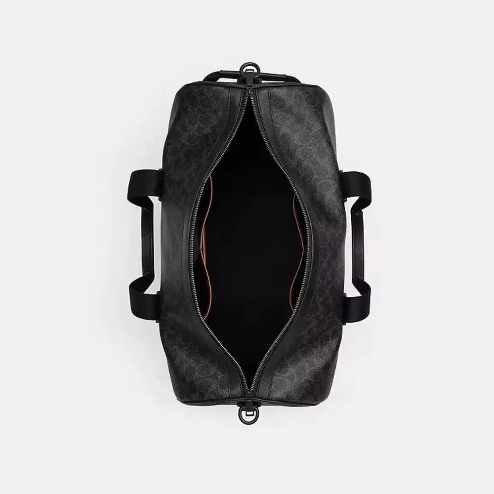 NWT Coach Explorer Duffle Bag 50 In Signature Canvas Black Signature Matte CFO61